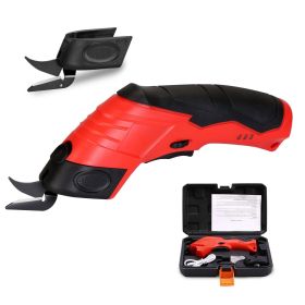 Cordless Electric Scissors Automatic Shears Cutting Tool with Rechargeable Battery 2 Replaceable Blades 10000RPM Fabric Cutter For Leather Carpet