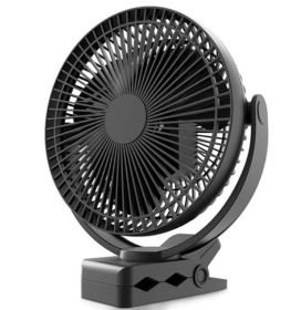10000mAh Rechargeable Portable Fan, 8-Inch Battery Operated Clip on Fan, USB Fan, 4 Speeds, Strong Airflow