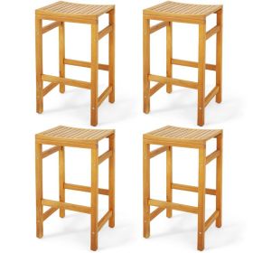 30-Inch Height Bar Chair with Saddle Shaped Seat and Sturdy Footrest