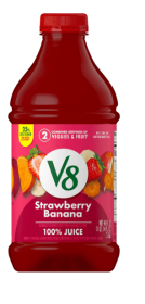V8 Strawberry Banana 100% Fruit and Vegetable Juice, 46 fl oz Bottle