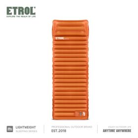 Camping Sleeping Pad; Inflatable Sleeping Mat With Pillows; Waterproof Lightweight Mattress; Folding Bed Cushion For Backpack Travel Hiking Campi (Color: ORANGE)