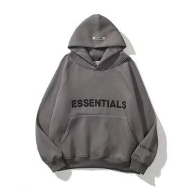 Double Line Letters Hooded Sweater - Hipster Monogram Hoodies for Men and Women (Color: Gray, size: 2XL)
