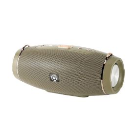 Portable Radio Powerful Subwoofer FM Wireless Caixa De Som Bluetooth Speaker Music Sound Box Blutooth For Large High Power Bass (Color: GOLD)