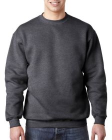 Adult 9.5 oz.; 80/20 Heavyweight Crewneck Sweatshirt - BLACK - S (Color: CHARCOAL HTHR, size: XL)