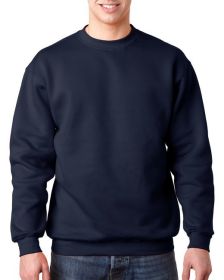 Adult 9.5 oz.; 80/20 Heavyweight Crewneck Sweatshirt - BLACK - S (Color: NAVY, size: S)