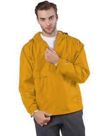 Adult Packable Anorak 1/4 Zip Jacket - BLACK - S (Color: GOLD, size: 2XL)