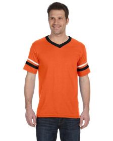 Adult Sleeve Stripe Jersey - WHITE/ RED - S (Color: ORANGE/ BLK/ WHT, size: 2XL)