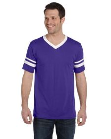 Adult Sleeve Stripe Jersey - WHITE/ RED - S (Color: PURPLE/ WHITE, size: L)