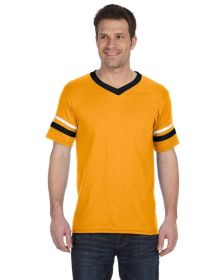 Adult Sleeve Stripe Jersey - WHITE/ RED - S (Color: GOLD/ BLACK/ WHT, size: L)