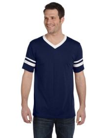 Adult Sleeve Stripe Jersey - WHITE/ RED - S (Color: NAVY/ WHITE, size: L)
