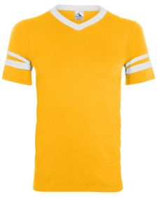 Adult Sleeve Stripe Jersey - WHITE/ RED - S (Color: GOLD/ WHITE, size: S)