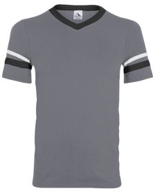 Adult Sleeve Stripe Jersey - WHITE/ RED - S (Color: GRPHITE/ BLK/ WH, size: XL)