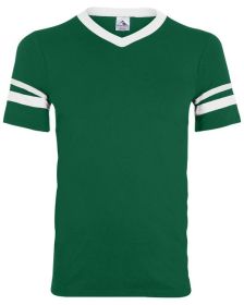 Adult Sleeve Stripe Jersey - WHITE/ RED - S (Color: DARK GREEN/ WHT, size: 2XL)