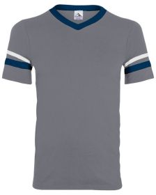Adult Sleeve Stripe Jersey - WHITE/ RED - S (Color: GRAPHITE/ NV/ WH, size: S)