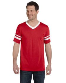 Adult Sleeve Stripe Jersey - WHITE/ RED - S (Color: RED/ WHITE, size: XL)