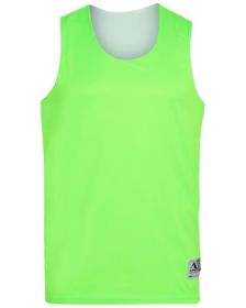 Adult Wicking Polyester Reversible Sleeveless Jersey - GOLD/ WHITE - S (Color: LIME/ WHITE, size: S)