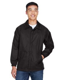Adult Nylon Staff Jacket - BLACK - S (Color: Black, size: M)