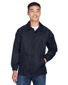 Adult Nylon Staff Jacket - BLACK - S (Color: NAVY, size: S)