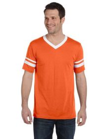 Adult Sleeve Stripe Jersey - WHITE/ RED - S (Color: ORANGE/ WHITE, size: S)