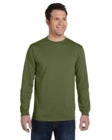 Men's 5.5 oz.; 100% Organic Cotton Classic Long-Sleeve T-Shirt - BLACK - S (Color: OLIVE, size: XL)