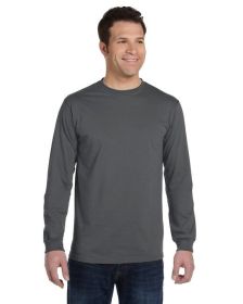 Men's 5.5 oz.; 100% Organic Cotton Classic Long-Sleeve T-Shirt - BLACK - S (Color: CHARCOAL, size: XL)