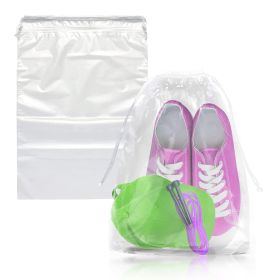 Clear Drawstring Bag (Color: Blue)