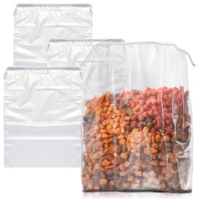 Clear Drawstring Bag (Color: Clear)