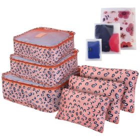 9Pcs/Set Clothes Storage Bags Water-Resistant Travel Luggage Organizer Clothing Packing Cubes for Blouse Hosiery Stocking Underwear (Quantity: 1 Set(9Pcs), Color: Leopard)