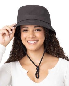Big Accessories BA643 Lariat Boonie Hat (Color: CHARCOAL, size: OS)