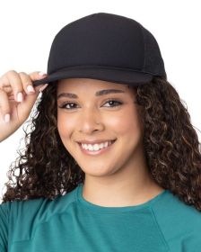 Big Accessories BA708 Bend Foam Trucker (Color: BLACK/ BLACK, size: OS)