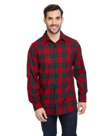 Burnside B8212 Woven Plaid Flannel With Biased Pocket (Color: RED/ H BLACK, size: M)