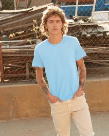 Jerzees 570MR Unisex Premium T-Shirt (Color: BREEZY BLUE, size: 3XL)