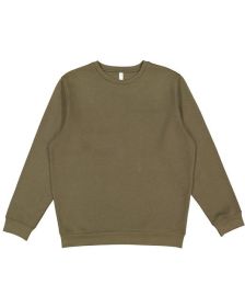 LAT 6925 Unisex Elevated Fleece Sweatshirt (Color: MILITARY GREEN, size: XL)
