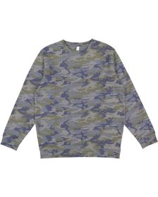 LAT 6925 Unisex Elevated Fleece Sweatshirt (Color: VINTAGE CAMO, size: L)