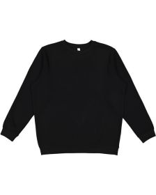 LAT 6925 Unisex Elevated Fleece Sweatshirt (Color: Black, size: L)