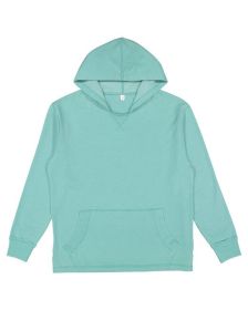 LAT 6936 Adult Vintage Wash Fleece Hooded Sweatshirt (Color: WASHED SALTWATER, size: L)