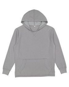 LAT 6936 Adult Vintage Wash Fleece Hooded Sweatshirt (Color: WASHED GRAY, size: 3XL)