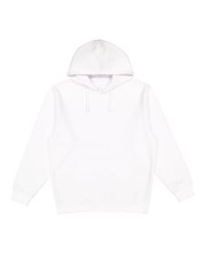 LAT 6926 Adult Pullover Fleece Hoodie (Color: White, size: L)