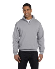 Jerzees 995M Adult NuBlend Quarter-Zip Cadet Collar Sweatshirt (Color: OXFORD, size: 3XL)