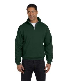 Jerzees 995M Adult NuBlend Quarter-Zip Cadet Collar Sweatshirt (Color: FOREST GREEN, size: 3XL)