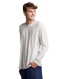 Russell Athletic 64LTTM Unisex Essential Performance Long-Sleeve T-Shirt (Color: White, size: S)