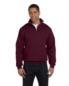 Jerzees 995M Adult NuBlend Quarter-Zip Cadet Collar Sweatshirt (Color: MAROON, size: M)