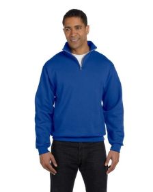Jerzees 995M Adult NuBlend Quarter-Zip Cadet Collar Sweatshirt (Color: ROYAL, size: L)