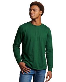 Russell Athletic 64LTTM Unisex Essential Performance Long-Sleeve T-Shirt (Color: DARK GREEN, size: L)