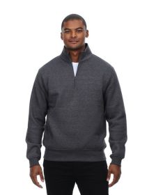Threadfast Apparel 320Q Unisex Ultimate Fleece Quarter-Zip Sweatshirt (Color: CHARCOAL HEATHER, size: 4XL)