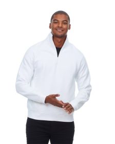 Threadfast Apparel 320Q Unisex Ultimate Fleece Quarter-Zip Sweatshirt (Color: White, size: 2XL)
