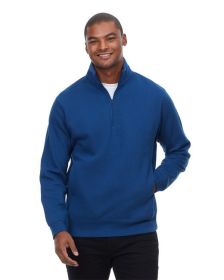 Threadfast Apparel 320Q Unisex Ultimate Fleece Quarter-Zip Sweatshirt (Color: NAVY, size: 4XL)
