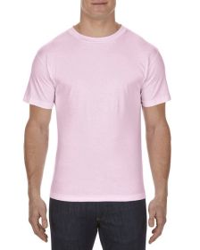 American Apparel AL1301 Unisex Heavyweight Cotton T-Shirt (Color: Pink, size: S)