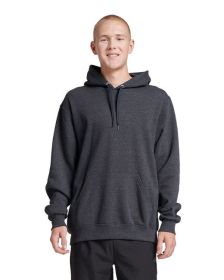 Jerzees 700MR Unisex Eco Premium Blend Fleece Pullover Hooded Sweatshirt (Color: BLACK INK HEATHR, size: M)