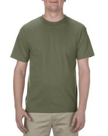 American Apparel AL1301 Unisex Heavyweight Cotton T-Shirt (Color: MILITARY GREEN, size: L)